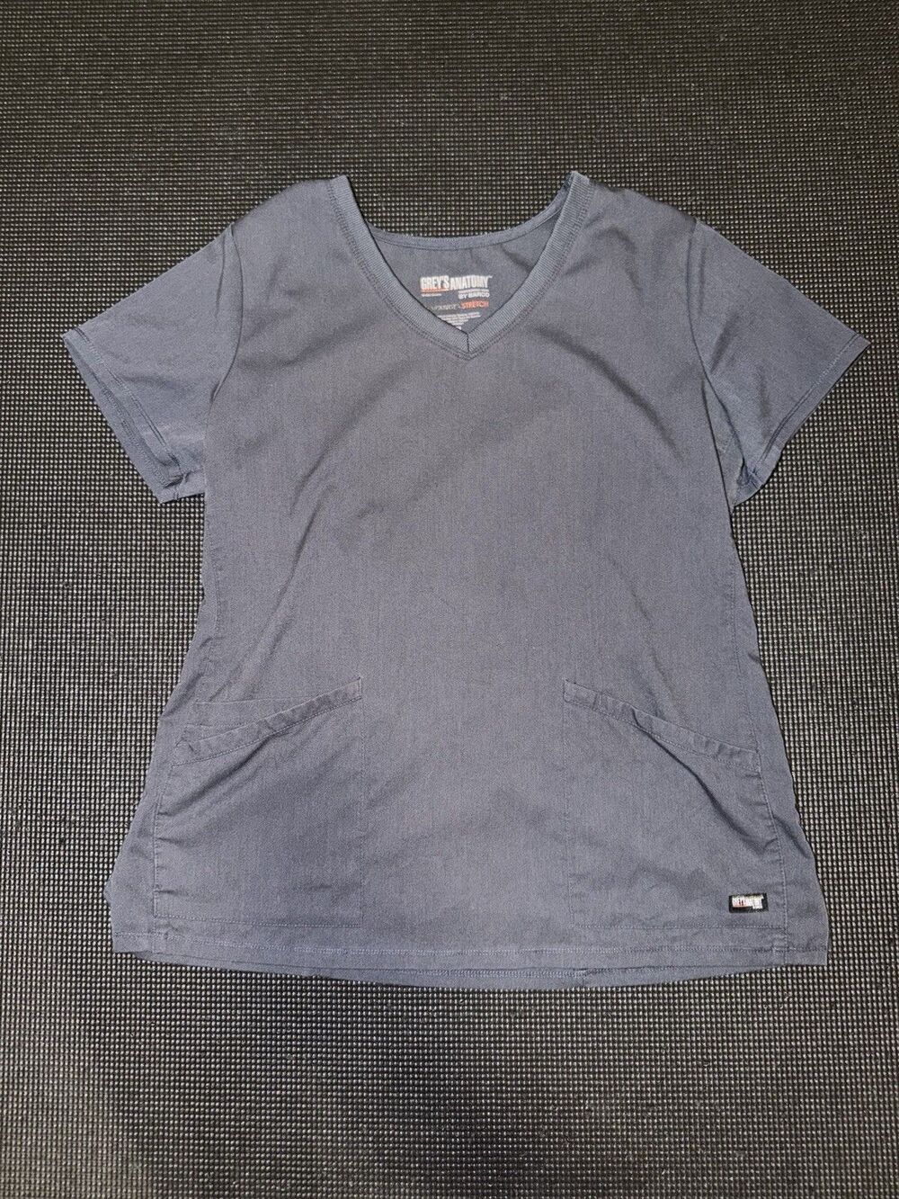 Greys Anatomy Barco Scrub Top Womens Medium Gray 7188